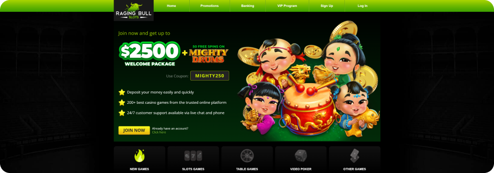 Raging Bull Slots Casino Review in Canada