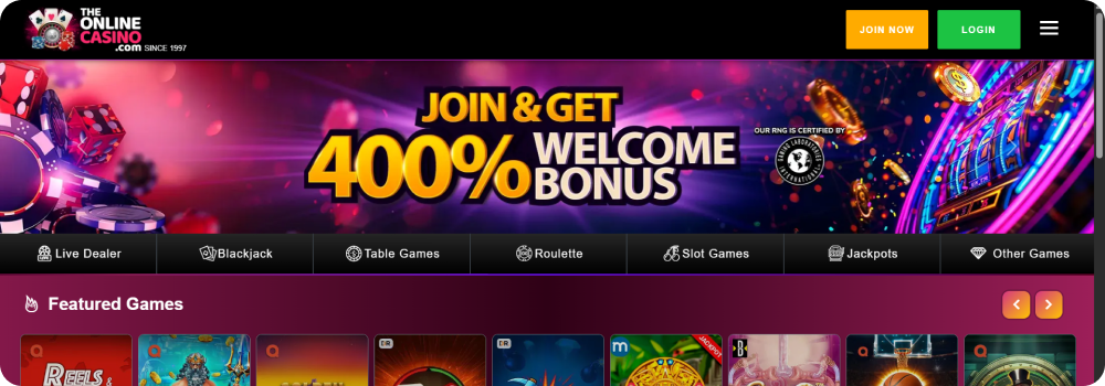 TheOnlineCasino Casino Review in Canada